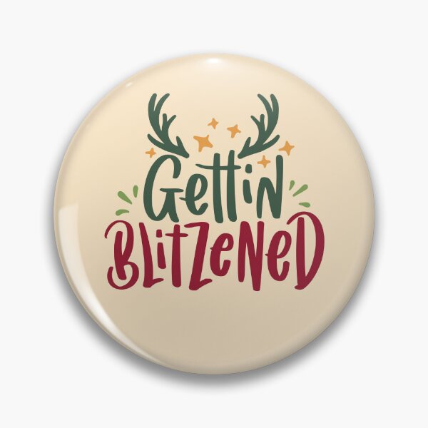 Item preview, Getting Blitzened - Funny drinking holiday pun designed and sold by DebbisPalette.