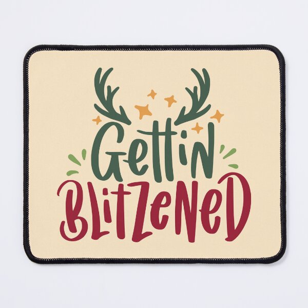 Item preview, Getting Blitzened - Funny drinking holiday pun designed and sold by DebbisPalette.