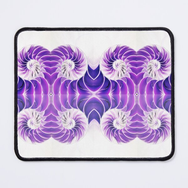 Item preview, nautilus shell cross section symmetry spiral Fibonacci sequence half slice natural pattern structure growth golden ratio (nautilus pompilius) seashell designed and sold by cheekylorns.