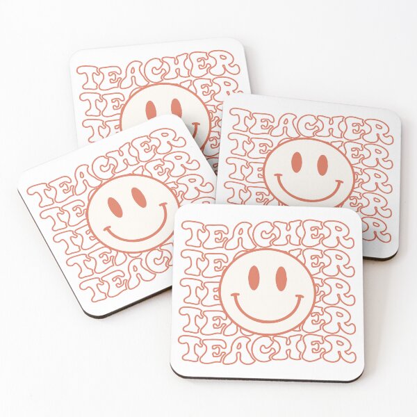 Item preview, Outlined Happy Face Teacher / Smile Retro, Groovy Teacher Life designed and sold by kubilayilhan.