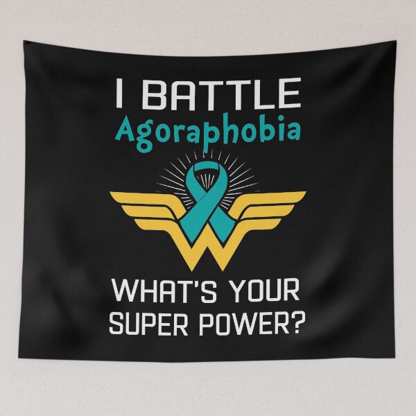 Item preview, I Battle Agoraphobia What's Your Super Power Support Agoraphobia Warrior Gifts  designed and sold by Sabfit.