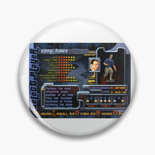 Item preview, Select Player- Tony Hawk- Stats- Tony Hawk Pro Skater- THPS designed and sold by MorrisAveShirts.