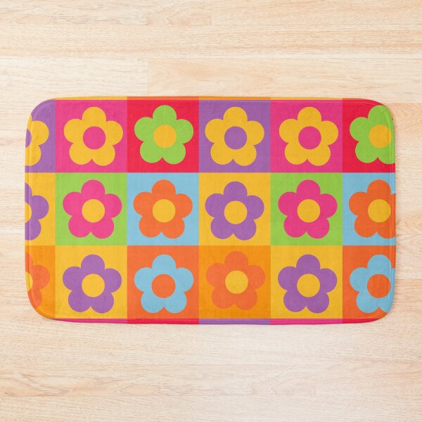 Item preview, Happy Flower Power Colors Seamless Pattern Print designed and sold by ClaudiaFlores.