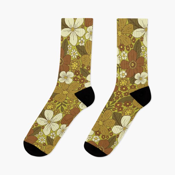 Item preview, Vintage-Inspired 1970s Brown & Olive Floral designed and sold by somecallmebeth.