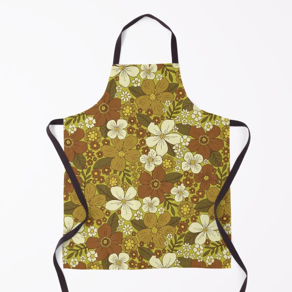Item preview, Vintage-Inspired 1970s Brown & Olive Floral designed and sold by somecallmebeth.