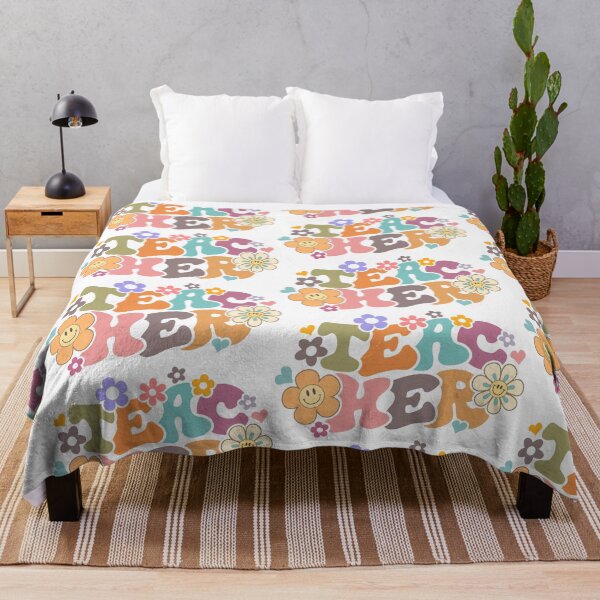 Item preview, Retro Floral Teacher / Happy Flowers, Groovy Teaching designed and sold by kubilayilhan.