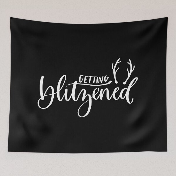 Item preview, Getting Blitzened - Funny holiday drinking pun designed and sold by DebbisPalette.