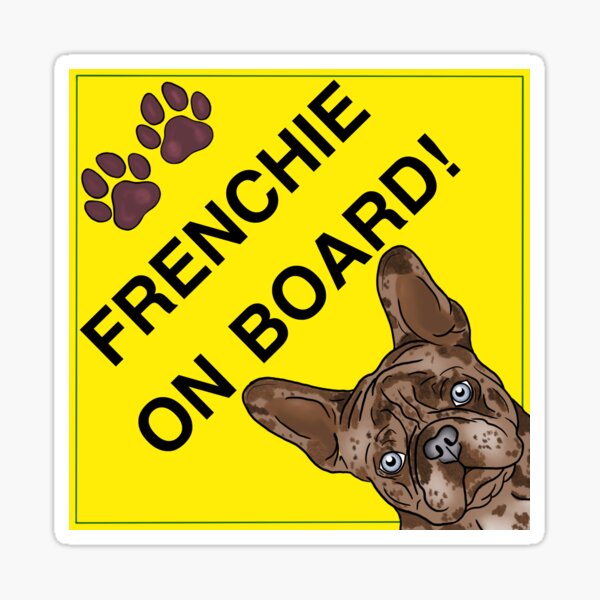 Frenchie on sale board sticker