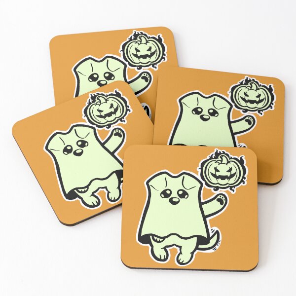 Item preview, Little Ghost Dog Has a Jack O' Lantern designed and sold by RJKpoyp.