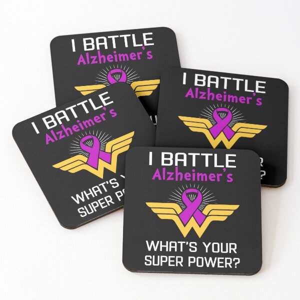 Item preview, I Battle Alzheimer's What's Your Super Power Support Alzheimer's Warrior Gifts  designed and sold by Sabfit.