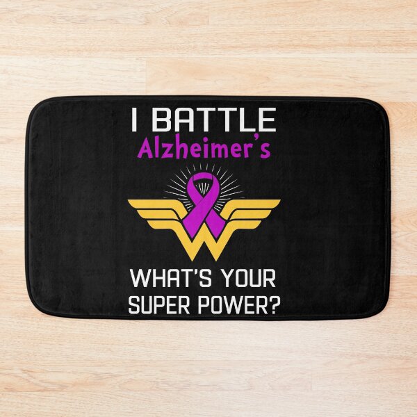 Item preview, I Battle Alzheimer's What's Your Super Power Support Alzheimer's Warrior Gifts  designed and sold by Sabfit.