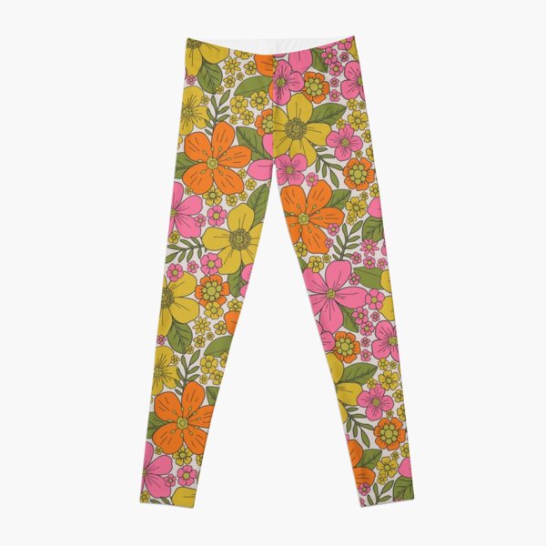 Retro Groovy FUN 60's Sixties Love Colorful Funky Leggings, Zazzle