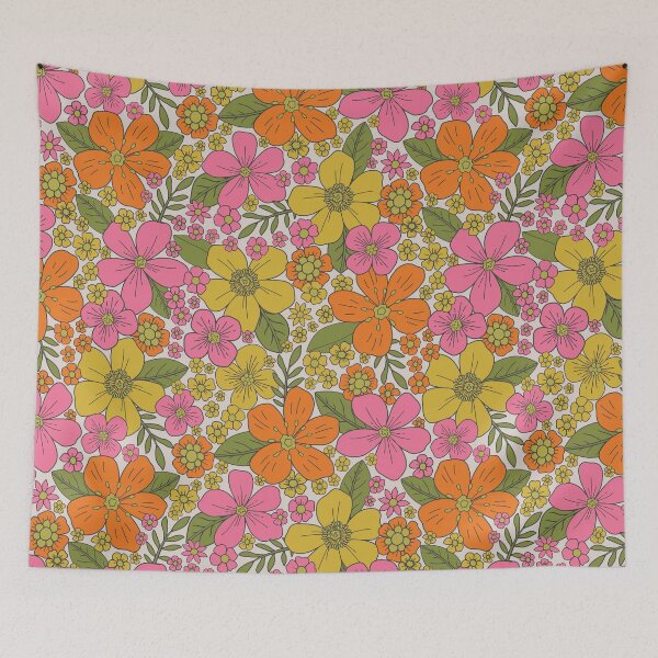 Item preview, Groovy 1960s Floral Flower Power designed and sold by somecallmebeth.