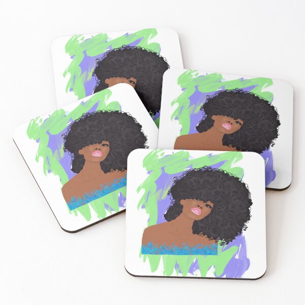Item preview, Curly Hair Black Girl Curls and Kinks for Days designed and sold by blackartmatters.