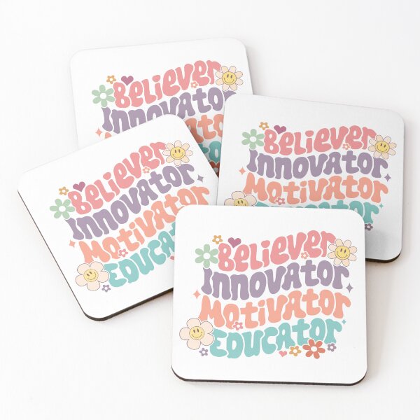 Item preview, Believer Motivator Educator, Retro Teacher / Floral Teaching designed and sold by kubilayilhan.