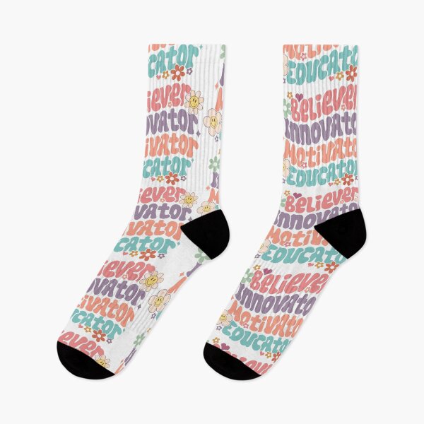 Item preview, Believer Motivator Educator, Retro Teacher / Floral Teaching designed and sold by kubilayilhan.