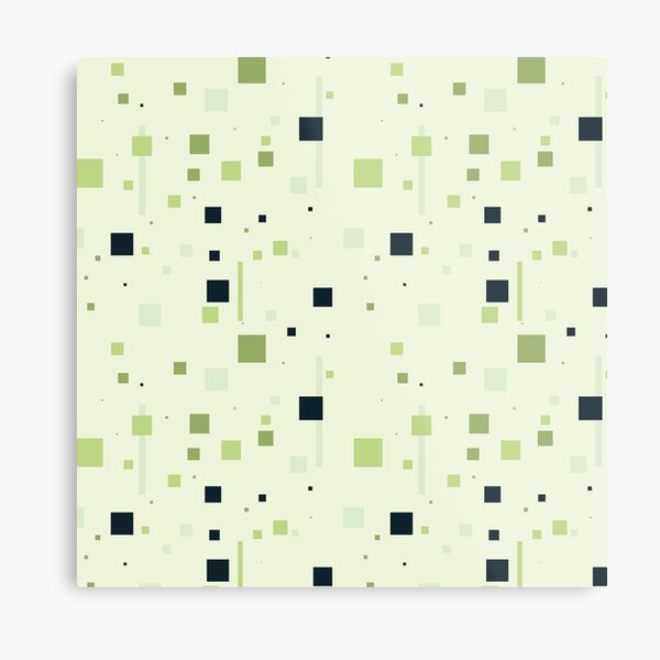 Scattered Squares (Light) Metal Print