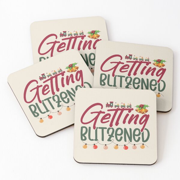 Item preview, Getting Blitzened - Fun drinking holiday pun designed and sold by DebbisPalette.