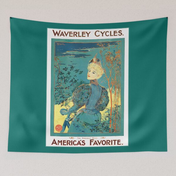 Item preview, WAVERLEY CYCLES: Vintage Bicycle Advertising Print designed and sold by posterbobs.