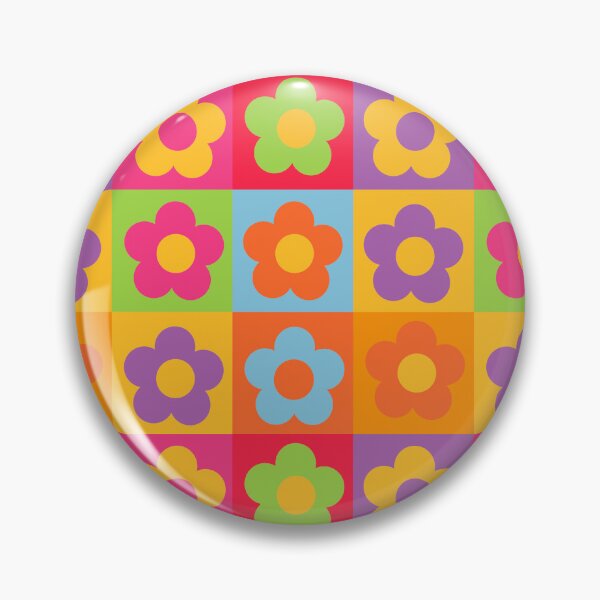Item preview, Happy Flower Power Colors Seamless Pattern Print designed and sold by ClaudiaFlores.