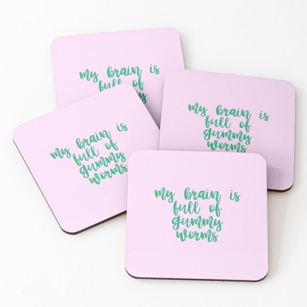 Item preview, my brain is full of gummy worms - green designed and sold by snail-galaxy.