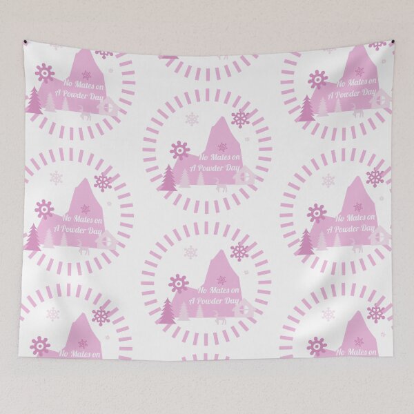 Item preview, No Mates on a Powder Day - Powder Pink designed and sold by ZoeCalvert.