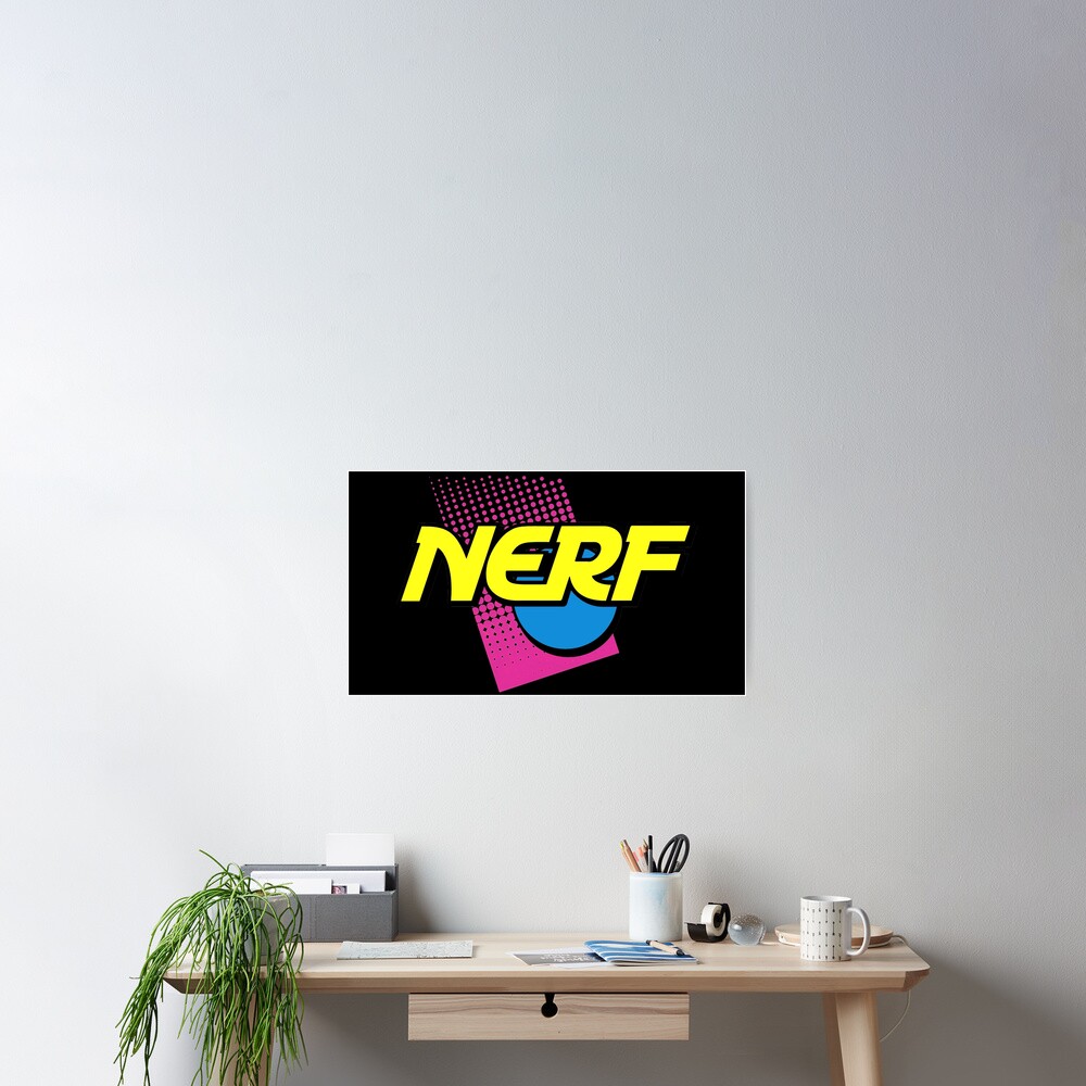 Nerf Logo 90s Neon Poster for Sale by 90sLoveLove