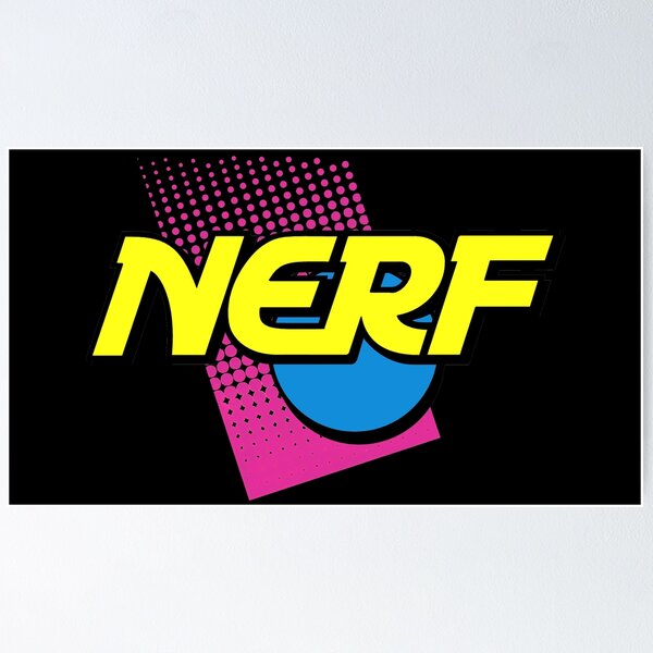 Nerf Logo 90s Neon Poster for Sale by 90sLoveLove