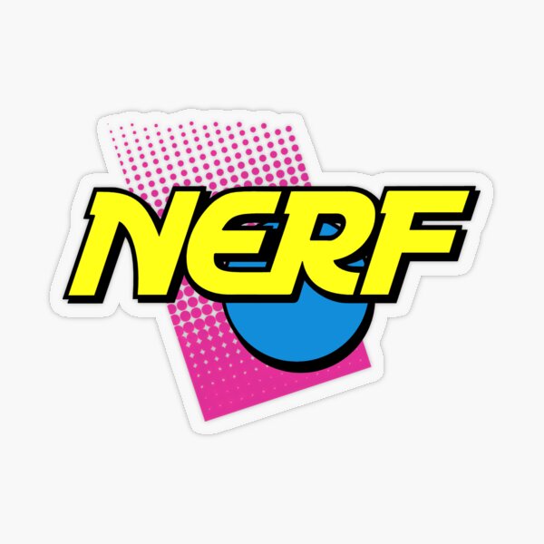 Nerf Logo (extremely worn and faded) - Nerf - Sticker