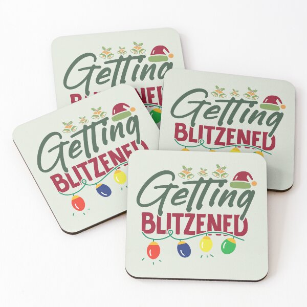 Item preview, Getting Blitzened - Funny Holiday season drinking pun designed and sold by DebbisPalette.