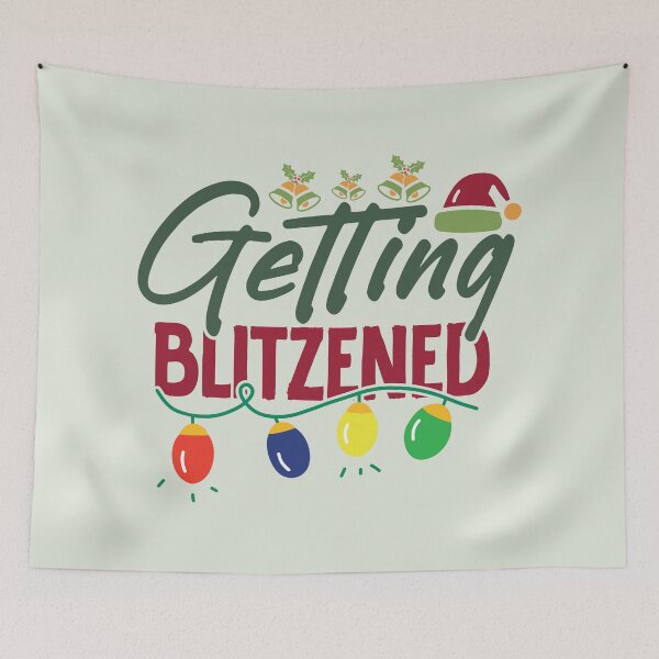 Item preview, Getting Blitzened - Funny Holiday season drinking pun designed and sold by DebbisPalette.