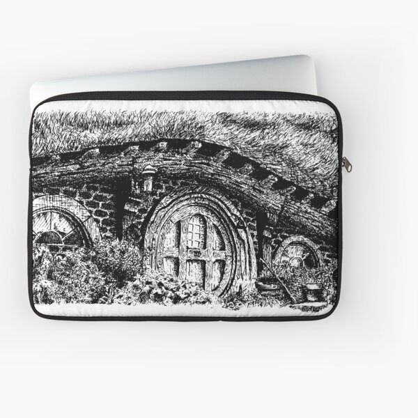 Aperçu de l'œuvre Un beau et esthétique t-shirt de dessin au stylo Hobbiton dans les films Le Hobbit et Le Seigneur des Anneaux créée et vendue par fachhdy.