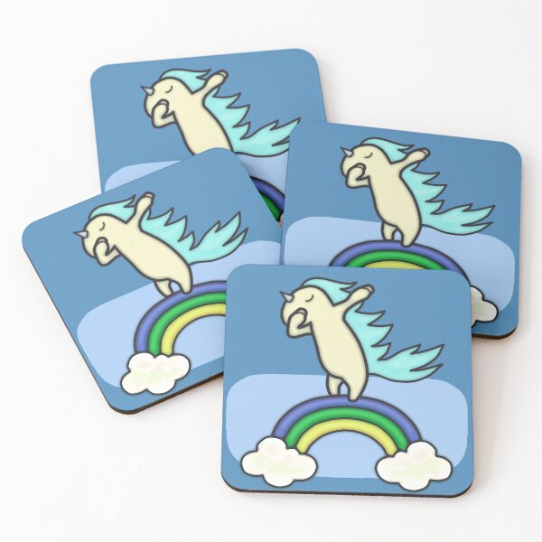 Item preview, Dabbing Unicorn On Rainbow Drawing II - Cute And Colorful Unicorn designed and sold by ViewerEqualsPhoton.