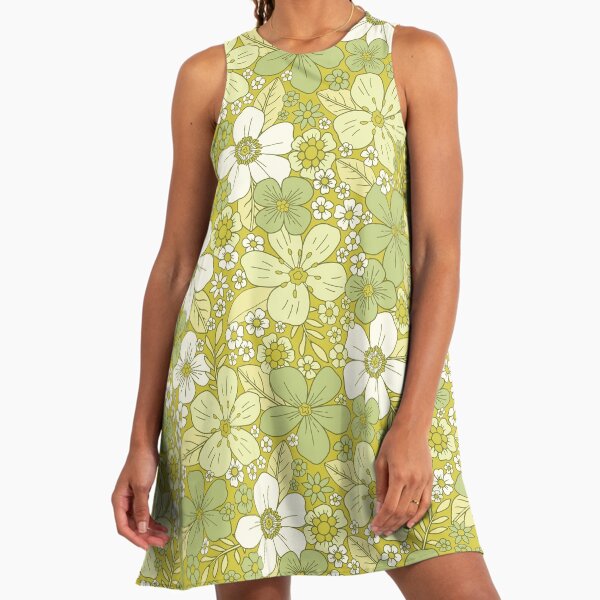 Lime Green Floral Dresses for Sale | Redbubble
