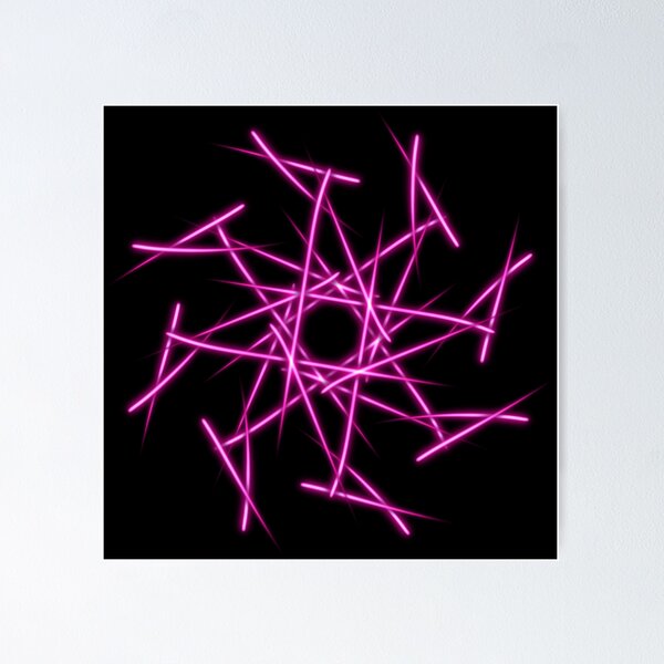 Item preview, Pink Eight Pointed Star, Abstract Art designed and sold by Meo Design.