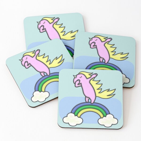 Item preview, Dabbing Unicorn On Rainbow Drawing - Cute And Colorful Unicorn designed and sold by ViewerEqualsPhoton.