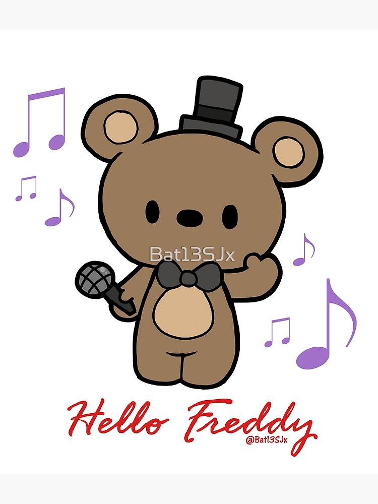 five nights at freddys fnaf freddys freddy fazbear cute 2d cartoon,anime  Chibi Poster for Sale by ARMASTRK