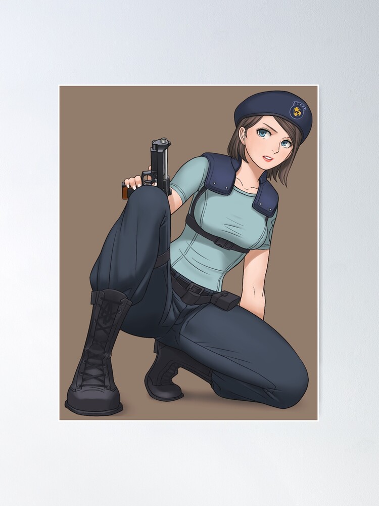 Resident Evil Game Jill Valentine Fabric Wall Scroll Poster (16 x 21)  Inches