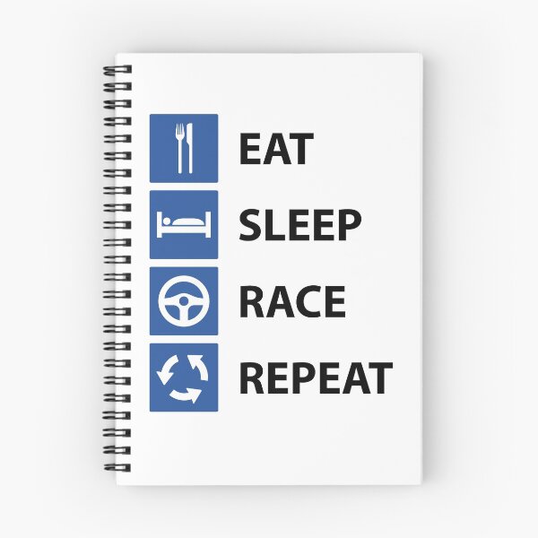Item preview, Eat Sleep Race Repeat - Sticker designed and sold by TERRAOperative.