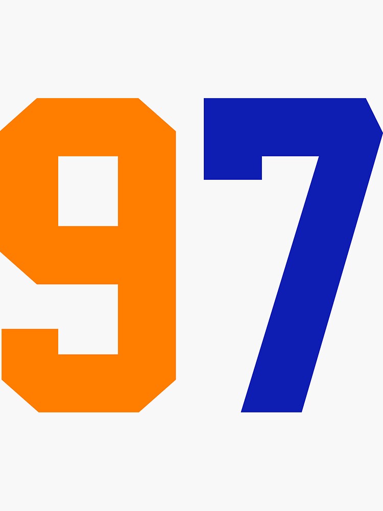 "Connor McDavid Jersey Number Sticker" Sticker for Sale by adamduren20 Redbubble