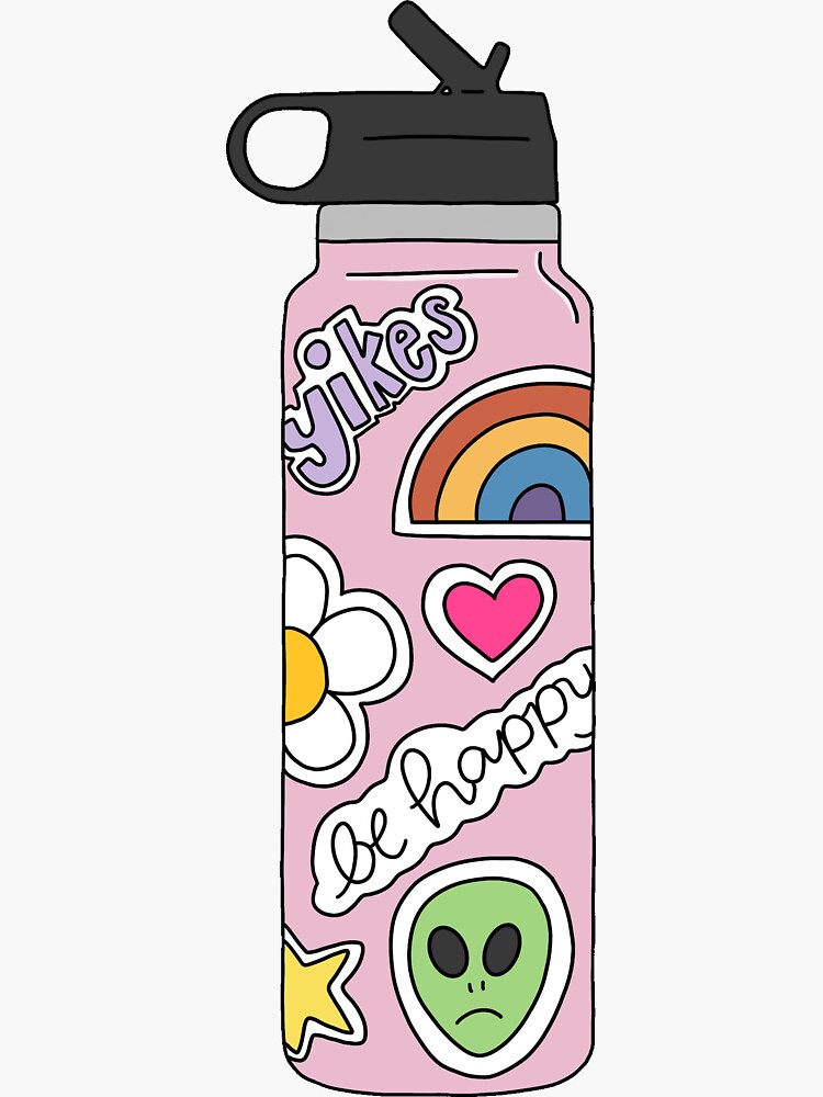 Water Bottle Stickers Sticker for Sale by SunshineJellyB