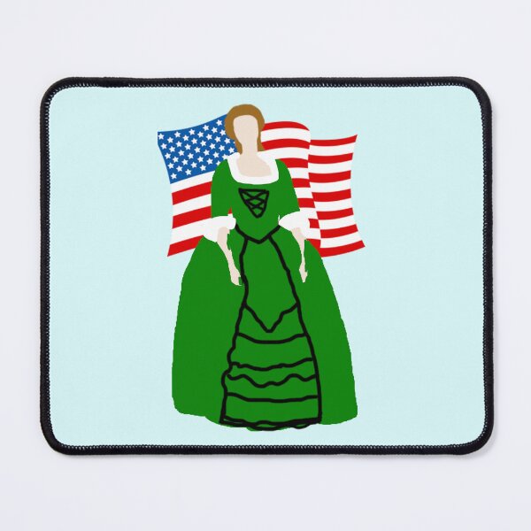 Item preview, Green Colonial Woman with American Flag designed and sold by eevee135.