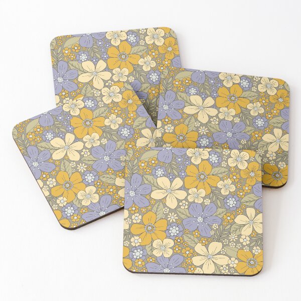 Item preview, Purple & Yellow Complementary Colors Floral designed and sold by somecallmebeth.