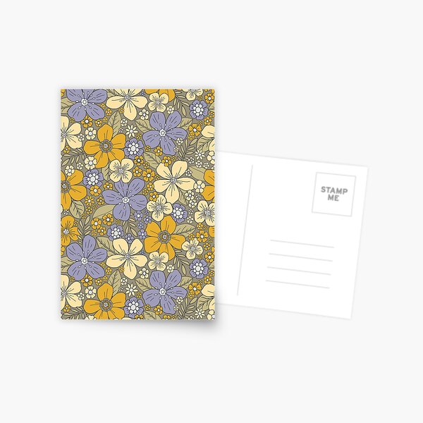 Item preview, Purple & Yellow Complementary Colors Floral designed and sold by somecallmebeth.