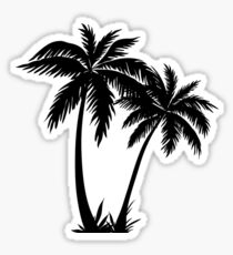Black Palm Tree Sticker Sticker