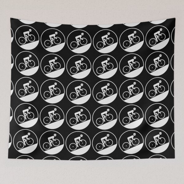 Item preview, Cyclist Bicyclist Biker (Racing Bicycle / Uphill / Black) designed and sold by MrFaulbaum.
