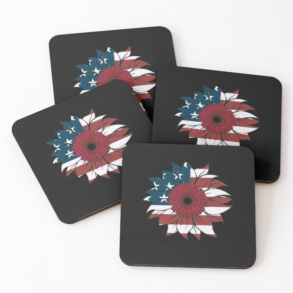 Item preview, American Flag Red Sunflower designed and sold by HappyLifeCreate.