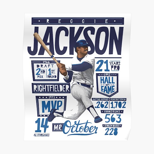 Reggie Jackson New York Y Stats MVP Champion Baseball T-Shirt