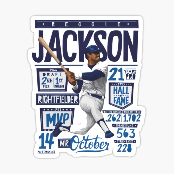 Reggie Jackson Sticker New York Yankees Number Decal Mr 