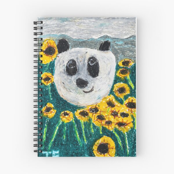 Aperçu de l'œuvre Panda dans les tournesols créée et vendue par ted4crows.